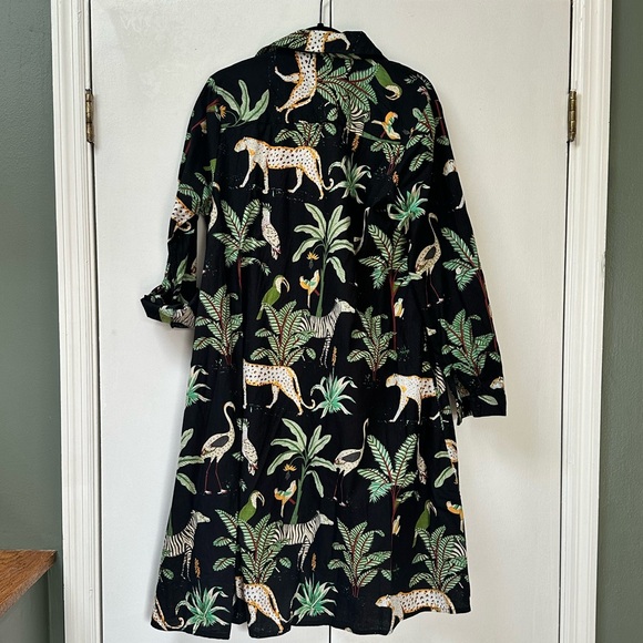 Powell Craft button down midi safari dress with adjustable sleeves - Picture 2 of 6